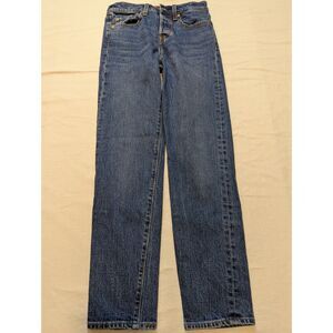 Levi’s Premium Big-E Wedgie Jeans Button Fly Womens 24x28 Medium Wash - NICE